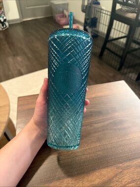 Starbucks Teal Textured Reusable Tumbler with Straw